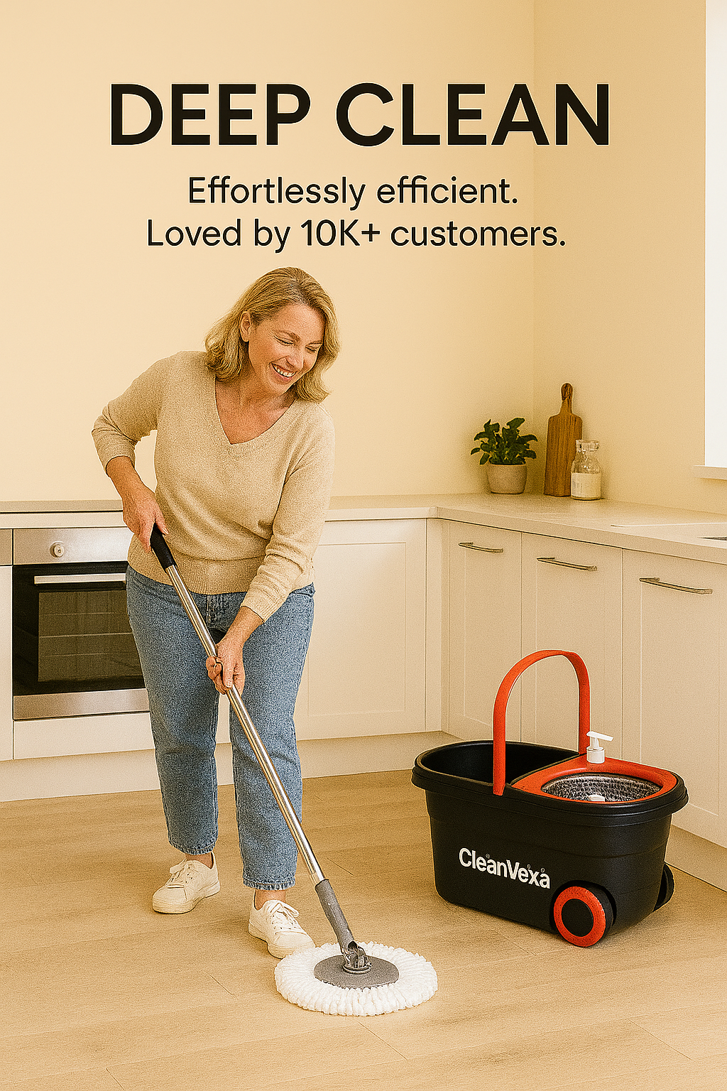 Spin Mop and Bucket with Wringer Set