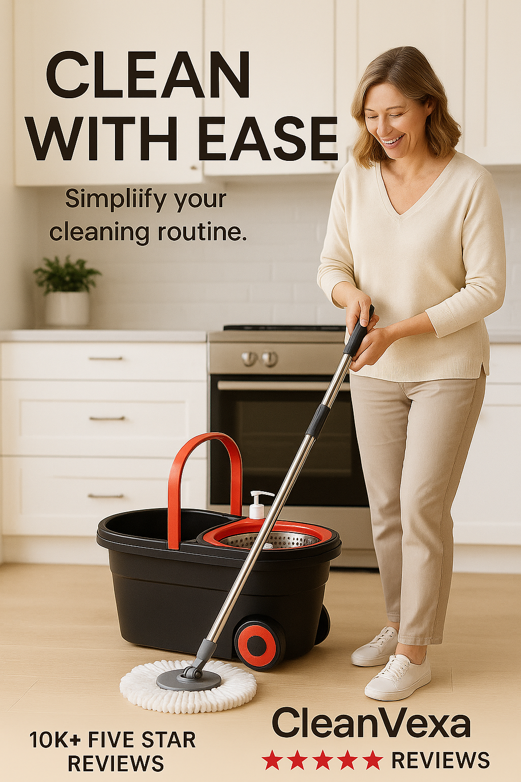 Spin Mop and Bucket with Wringer Set