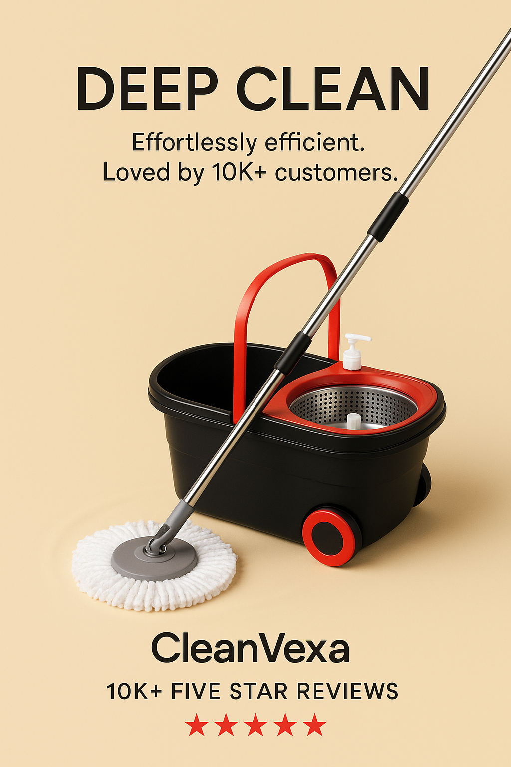 Spin Mop and Bucket with Wringer Set